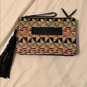 Ann Taylor woven clutch